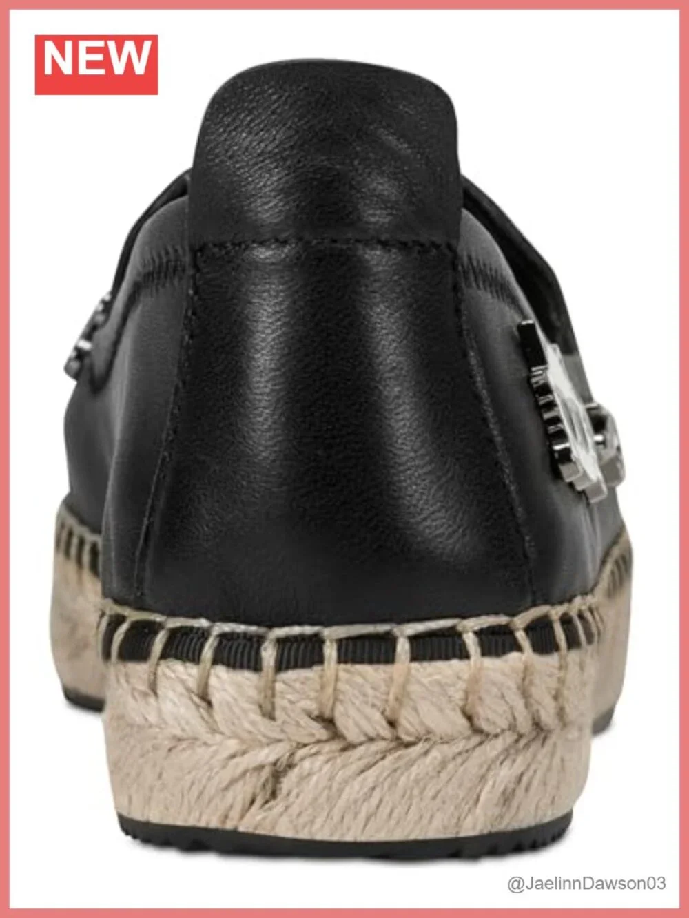 Karl Lagerfeld Espadrille Slip-On Sandals Leather Flats